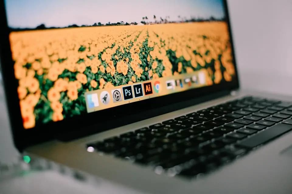 Professional working on website