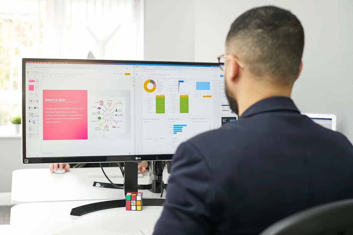 SEO expert analyzing website
